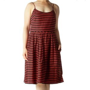 Red and Black Striped J Crew Dress - Size 8 Excellent Used Condition